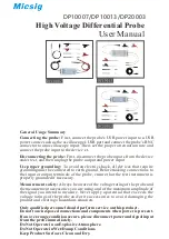 Micsig DP10007 User Manual preview