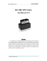 Preview for 1 page of Mictrack B21 User Manual