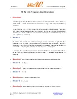 Preview for 1 page of MicW Audio i436 Faq