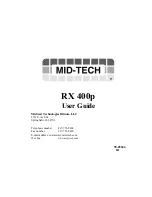 Preview for 1 page of Mid-tech RX 400p User Manual