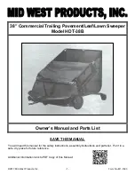 MID WEST PRODUCTS HDT-38B Owner'S Manual And Parts List preview