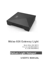 Preview for 1 page of Midas 926 Gateway Light User Manual