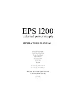 Preview for 1 page of Midas EPS 1200 Operator'S Manual