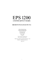 Preview for 7 page of Midas EPS 1200 Operator'S Manual