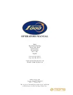 Preview for 1 page of Midas HERITAGE 1000 Operator'S Manual