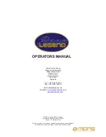 Предварительный просмотр 1 страницы Midas LEGEND 3000 Operator'S Manual