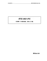 Preview for 1 page of Midas RTE-V831-PC User Manual