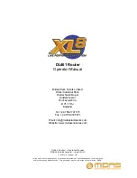 Midas XL8 DL461 Operator'S Manual preview