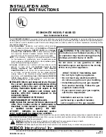 Preview for 1 page of Midco ECONOMITE F400B-33 Installation And Service Instructions Manual