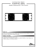 Middle Atlantic Products Essex FANPNL-2DC Instruction Sheet предпросмотр