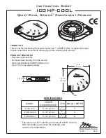 Middle Atlantic Products ICOMP-COOL Quiet-Cool Series Instruction Sheet предпросмотр