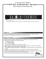 Middle Atlantic Products PD-DC-200 Series Instruction Sheet preview