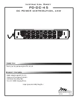 Предварительный просмотр 1 страницы Middle Atlantic Products PD-DC-45 Instruction Sheet