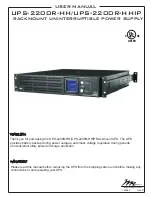 Middle Atlantic Products UPS-2200R-HH User Manual preview