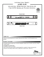 Middle Atlantic Products USC-6R Instruction Sheet предпросмотр