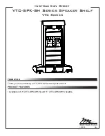 Middle Atlantic Products VTC-SPK-SH Series Instruction Sheet preview