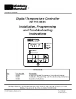 Предварительный просмотр 1 страницы Middleby Marshall 36939 Installation And Programming Instructions