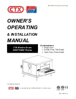 Предварительный просмотр 1 страницы Middleby Marshall CTX DZ26T Domestic Owner'S Operating & Installation Manual