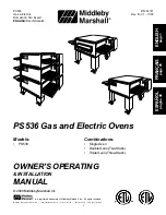 Middleby Marshall Model PS536 Owner'S Operating & Installation Manual предпросмотр