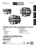 Middleby Marshall PS300F Owner'S Operating & Installation Manual preview