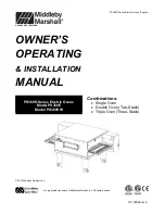 Middleby Marshall PS360E Series Owner'S Operating & Installation Manual preview