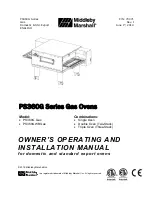 Preview for 1 page of Middleby Marshall PS360G Gas Owner'S Operating And Installation Manual