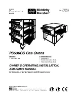 Middleby Marshall PS536GS Owner'S Operating, Installation, And Parts Manual preview