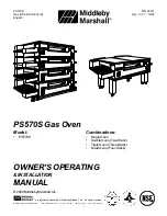 Preview for 1 page of Middleby Marshall PS570S Owner'S Operating And Installation Manual