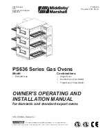 Middleby Marshall PS636 series Owner'S Operating And Installation Manual preview