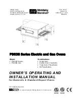 Middleby Marshall PS638 Series Owner'S Operating And Installation Manual preview