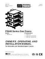 Middleby Marshall PS640G Owner'S Operating And Installation Manual preview