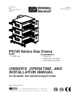 Middleby Marshall PS740 Series Installation Manual preview