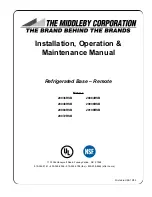 Middleby 20036RSB Installation, Operation & Maintenance Manual preview