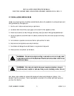 Preview for 5 page of Middleby Crown ECX-10 Installation & Operation Manual