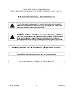 Preview for 2 page of Middleby CROWN ELT-100 Installation & Operation Manual