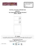 Middleby Crown GCX-10 Installation & Operation Manual preview