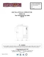 Preview for 1 page of Middleby CROWN GL-30 Installation & Operation Manual