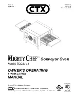 Middleby CTX Mighty Chef TCO2114 Owner'S Operating & Installation Manual preview