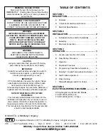 Preview for 2 page of Middleby CTX Mighty Chef TCO2114 Owner'S Operating & Installation Manual