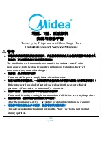 Midea E60AEW1M19 Installation And Service Manual предпросмотр