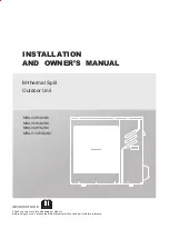 Midea M-thermal Split MHA-V10W/D2N8 Installation And Owner'S Manual предпросмотр