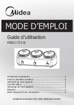 Предварительный просмотр 9 страницы Midea M3SC1715-B User Manual