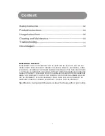 Preview for 2 page of Midea MB-FC3020 User Manual