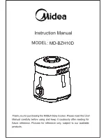 Предварительный просмотр 11 страницы Midea MD-BZH10D Instruction Manual