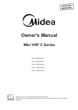 Midea MDV-V100W/DN1 Owner'S Manual preview