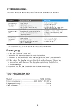 Предварительный просмотр 8 страницы Midea MSB 5.700bs Operation & Instruction Manual