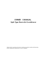 Preview for 1 page of Midea Split Type Room Air Conditioner Owner'S Manual