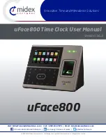 midex uFace800 User Manual preview