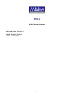 Midian Electronics TTE-7 Quick Manual предпросмотр