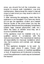 Preview for 3 page of Midian 24DME4H109 Instructions For Installation And Use Manual